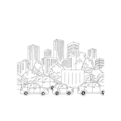 Urban Road Building Block Art