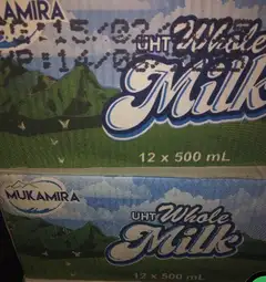 Mukamira whole milk
(Carton of 12pcs*500ml)