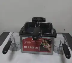 SAYONA Electric. Deep Fryer Big Size. 3 Fry Baskets (1 Jumbo Plus x 2 Side - by - Side Baskets