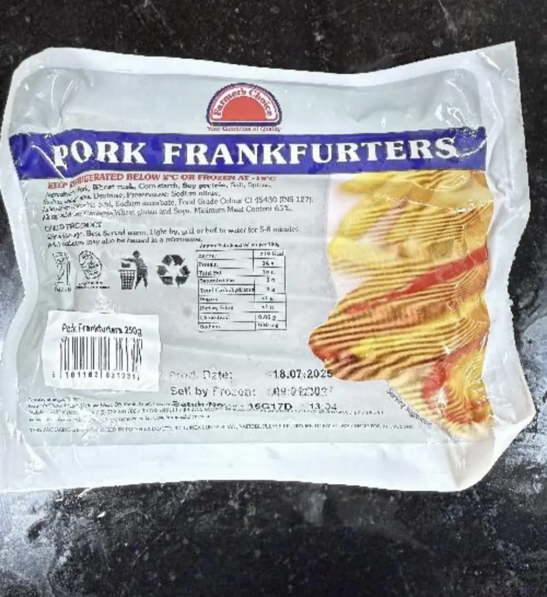 Pork Frankfurters 500g