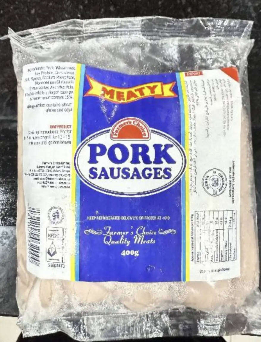 Meaty Pork Sausages 400g
Farmers Choice Meaty Pork Sausages 400g