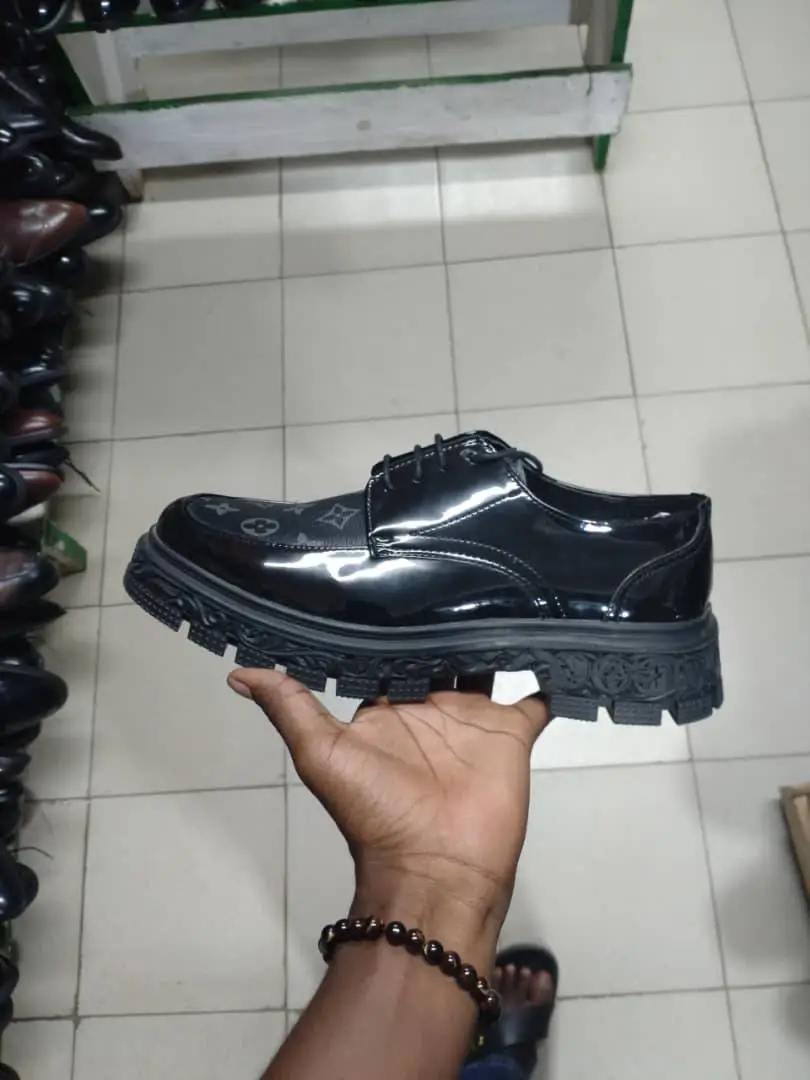 Studded Lug Sole Derby Shoes