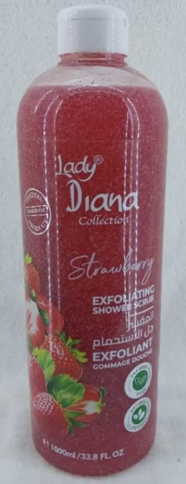 Lady Diana collection Strawberry Exfoliating Shower Scrub 100Oml /33.8 FL. OZ