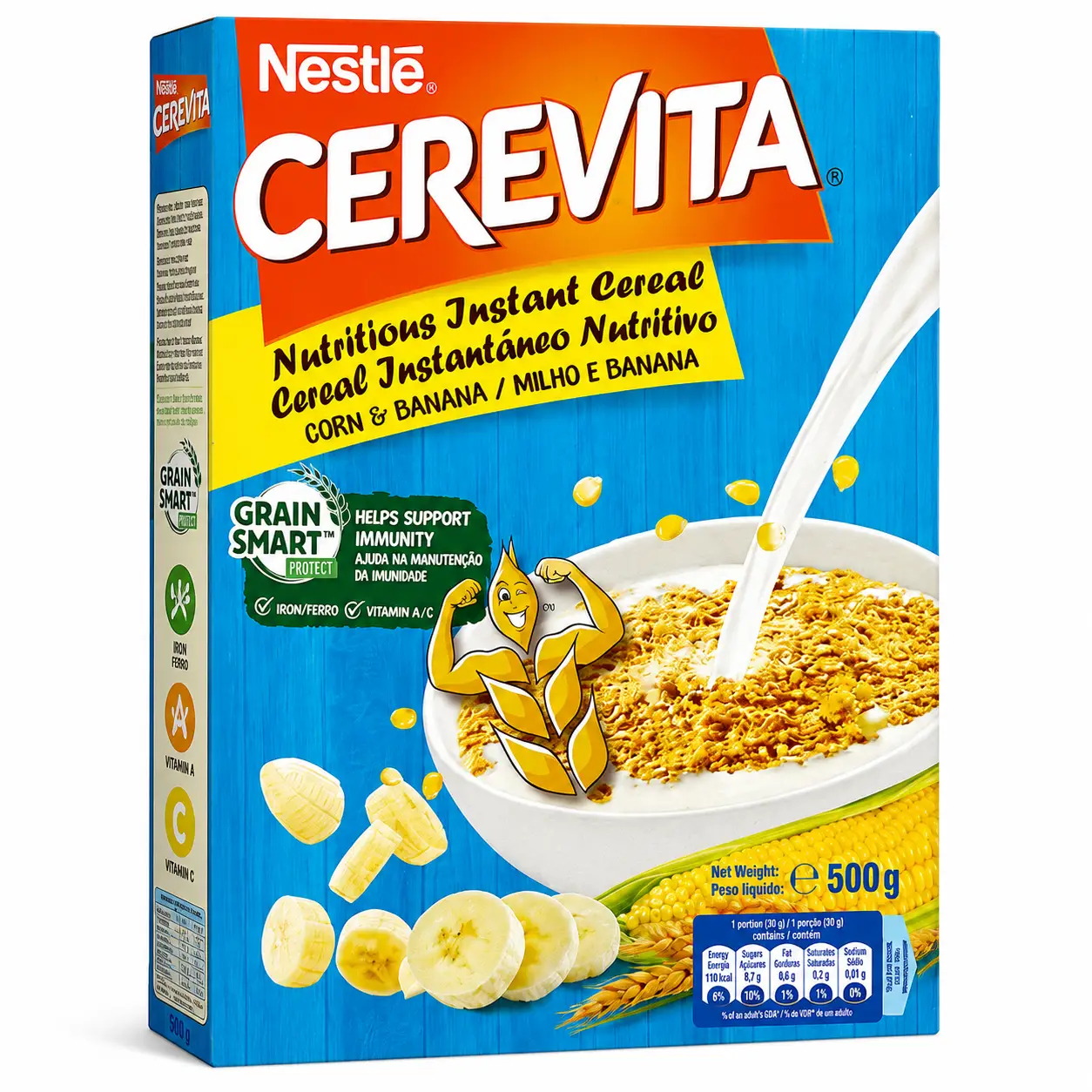 Nestle Cerevita Nutritions Instant Cereal Corn N Banana 500G