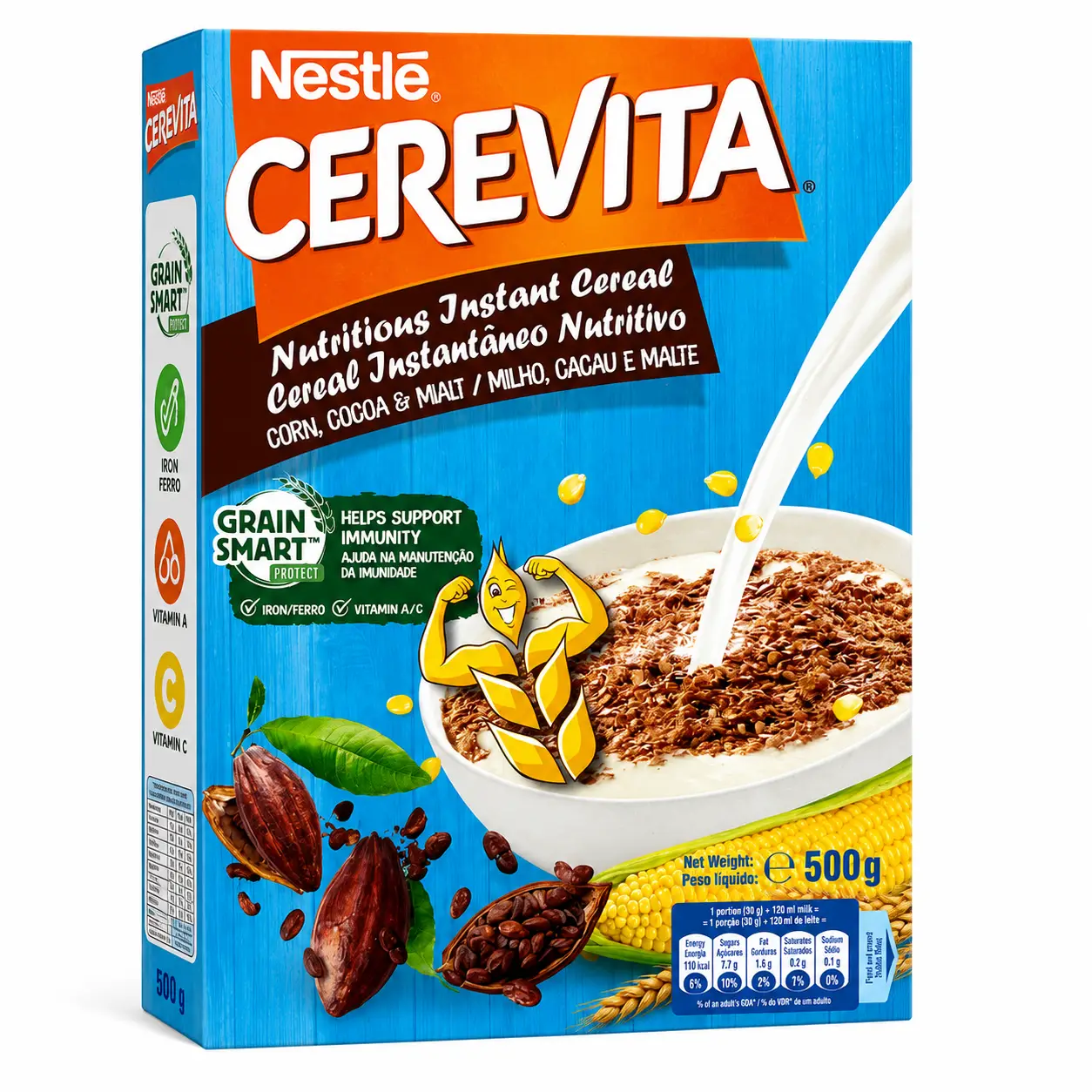 Nestle Cerevita Nutritions Instant Cereal Corn N Wheat 500G