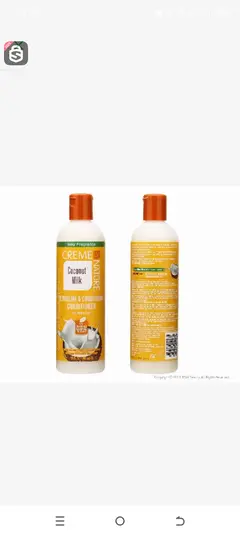 Creme of nature coconut milk conditioner