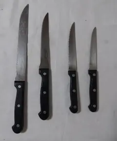 Knives A (4 Pcs Sizes)
 ( 2 Regular & 2 Serrated)