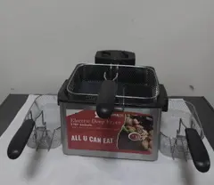 SAYONA Electric. Deep Fryer Big Size. 3 Fry Baskets (1 Jumbo Plus x 2 Side - by - Side Baskets