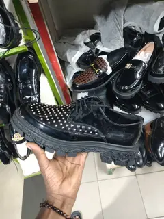 Studded Lug Sole Derby Shoes