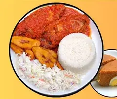White Rice and Tomato Stew with Free Soft drink & Free snack/dessert