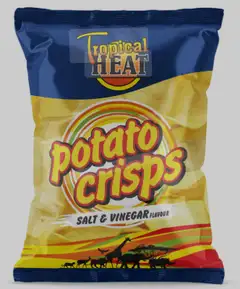 TROPICAL/HEAT POTATO CRISPS SALT N VINEGAR 400G