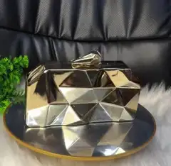 Clutch bag Silver Crystal