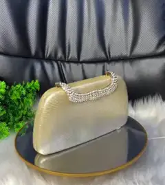 Clutch bag Silver Leather