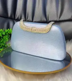 Clutch bag Silver Leather #2