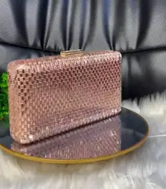 Clutch bag Pink Leather