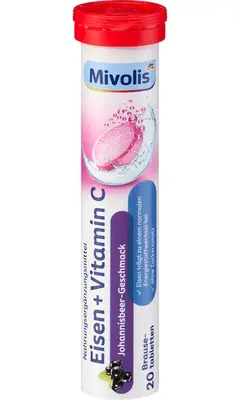 Mivolis Eisen + Vitamin C Brausetabletten (20 effervescent tablets)